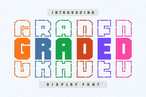 Graded: A Bold Stacked Font for Impactful Design