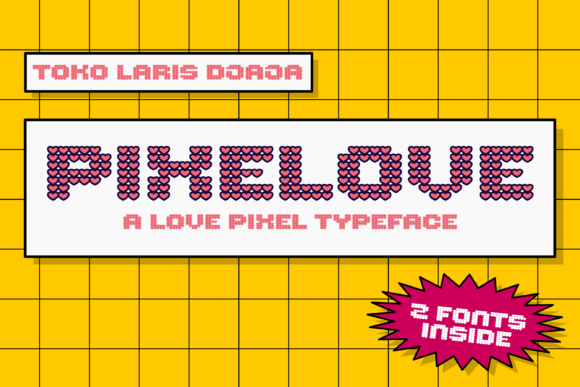 Pixelove: A Typeface Blending Retro Pixel Art with Heartfelt Charm